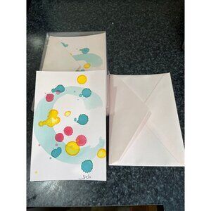 Vintage Handmade Letter "C" Pink Hand Painted Stationery And Envelopes 17